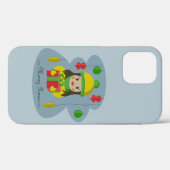 Coques Case-Mate iPhone Fille avec boîte cadeau de Noël (Verso (horizontal))
