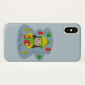 Coques Case-Mate iPhone Fille avec boîte cadeau de Noël (Dos (Horizontal))