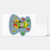 Coques Case-Mate iPhone Fille avec boîte cadeau de Noël (Verso (horizontal))