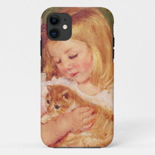 Coques Pour iPhone Fille avec Kitten, Mary Cassatt