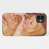 Coques Case-Mate iPhone Fille avec Kitten, Mary Cassatt (Dos (Horizontal))