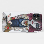 Coques Case-Mate iPhone Fille avec le chiwawa (Dos (Horizontal))