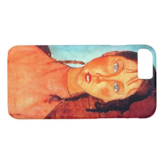 Coques Case-Mate iPhone Fille avec Pigtails, Modigliani (Dos (Horizontal))