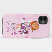 Coques Case-Mate iPhone Fille avec un cadeau bouddin son nom blanc lapin r (Dos (Horizontal))