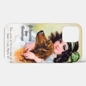 Coques Case-Mate iPhone Fille avec un chien de couture irlandais, Saint Pa (Verso (horizontal))