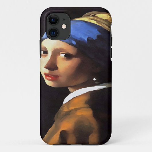 Coques Case-Mate iPhone Fille avec une perle qui écoute après Johannes Ver (Dos)