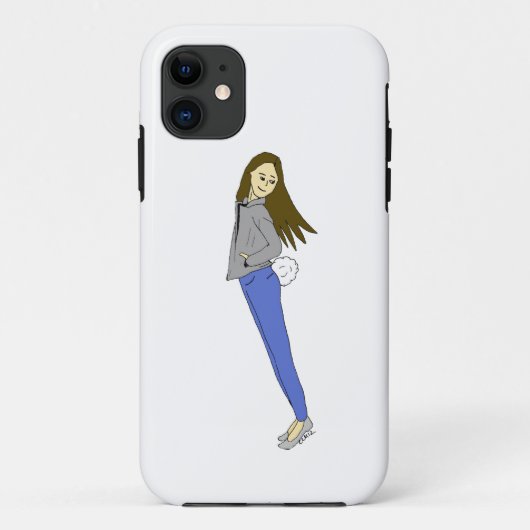 Coques Case-Mate iPhone fille avec une queue de lapin (Dos)