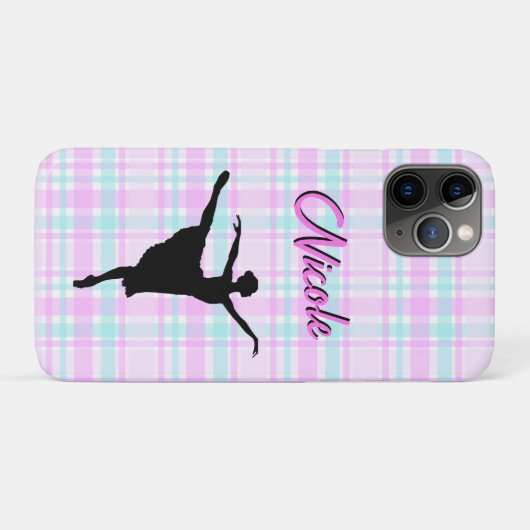 Coques Case-Mate iPhone Fille Ballerina Ballroom Danse Plaid Pastel (Dos (Horizontal))