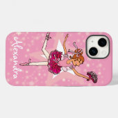 Coques Case-Mate iPhone Fille ballerine nom de danseuse rose (Verso (horizontal))