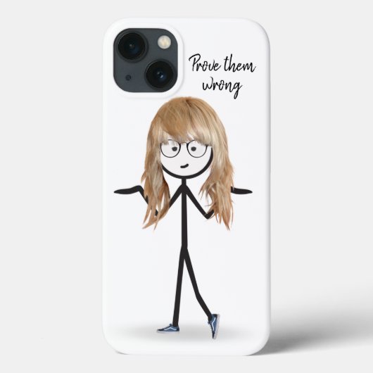 Coques Case-Mate iPhone Fille bâton avec cheveux blonds (Verso)