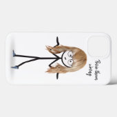 Coques Case-Mate iPhone Fille bâton avec cheveux blonds (Verso (horizontal))