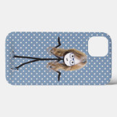 Coques Case-Mate iPhone Fille Bâton Avec Cheveux Blonds sur Points (Verso (horizontal))