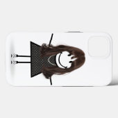 Coques Case-Mate iPhone Fille bâton en baskets avec cheveux (Verso (horizontal))