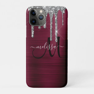 Case-Mate iPhone Case Fille Bourgogne Nom de la Parties scintillant de d