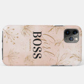 Coques Case-Mate iPhone Fille branchée rose et or Nom de la fille (Dos (Horizontal))