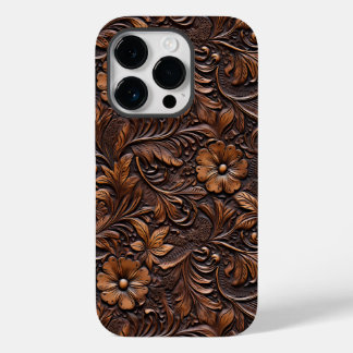 Coque Pour iPhone 14 Pro Fille Brown occidentale Bohemian Floral