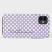 Coques Case-Mate iPhone Fille, classique pastel violet pois (Dos (Horizontal))
