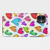 Coques Case-Mate iPhone Fille Coeurs Vibrants Cute Romantic Valentines Day (Dos (Horizontal))