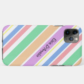 Coques Case-Mate iPhone Fille colorée Diagonal Stripe personnalisée (Dos (Horizontal))