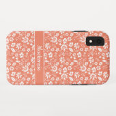 Coques Case-Mate iPhone Fille Corail Pêche Tropicale Flore (Dos (Horizontal))