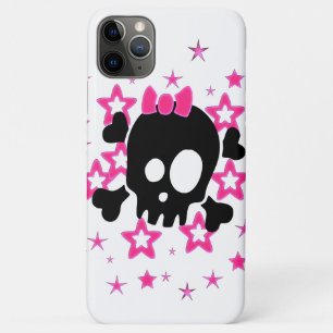 Etui iPhone Case-Mate Fille Crâne Noir Dessin Animé Blanc