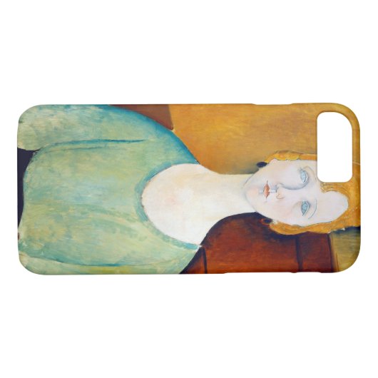 Coques Case-Mate iPhone Fille dans une blouse verte, Modigliani (Dos (Horizontal))