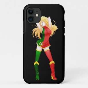Coque iPhone 11 Fille de drapeau de Manga de Portugais du Portugal