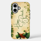 Coques Case-Mate iPhone Fille de la Saint-Patrick avec des trèfles (Verso)
