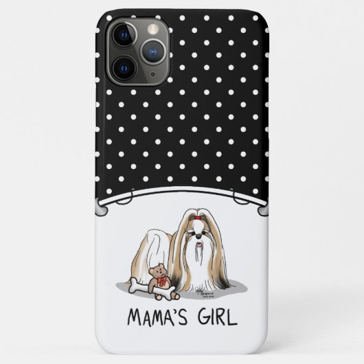 Coques Case-Mate iPhone Fille de maman Chih Tzu (blanc tan) Chien Maman mi (Dos)