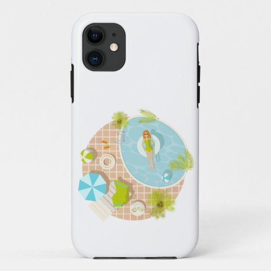 Coques Case-Mate iPhone Fille de piscine en bikini plage d'été (Dos)