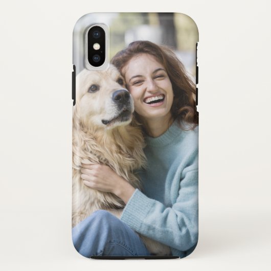 Coques Case-Mate iPhone Fille de rire personnalisée avec chien de compagni (Dos)