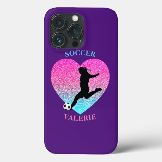 Coques Case-Mate iPhone Fille de soccer Étincelle (Verso)