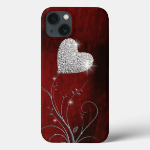 iPhone 13 Coque Fille du coeur Lovely Red