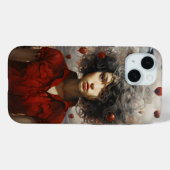 Coques Case-Mate iPhone Fille en Art Moderne Rouge (Verso (horizontal))