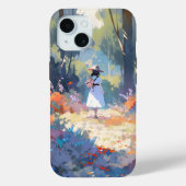 Coques Case-Mate iPhone Fille en forêt Anime Impressionnisme (Verso)