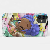 Coques Case-Mate iPhone Fille et chats afro-américains (Dos (Horizontal))
