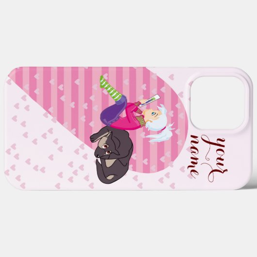 Coques Case-Mate iPhone Fille Être amoureuse (Verso (horizontal))