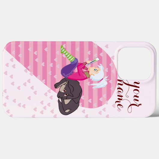 Coques Case-Mate iPhone Fille Être amoureuse (Verso (horizontal))