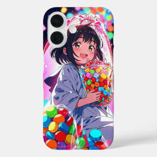 Coques iPhone 16 Fille Fantôme de bonbons