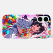 Coques Case-Mate iPhone Fille Fantôme de bonbons (Verso (horizontal))