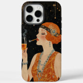 Coques Case-Mate iPhone Fille Flapper Art Déco Élégante (Verso)