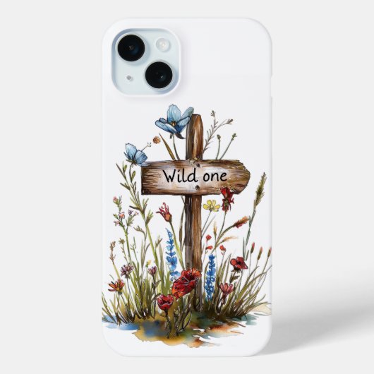 Coques Case-Mate iPhone Fille Fleur sauvage Wild One (Verso)