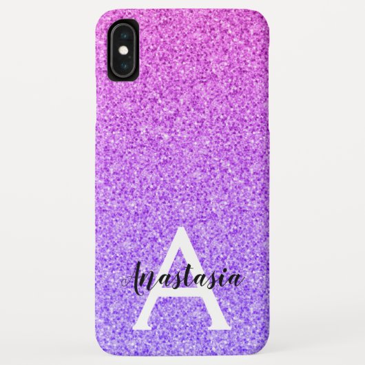 Coques Case-Mate iPhone Fille Glam Ombre Parties scintillant violette étin (Dos)