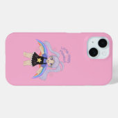 Coques Case-Mate iPhone Fille Heureuse Illustration Dessinée à la Main – P (Verso (horizontal))