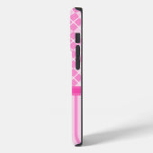 Coques Case-Mate iPhone Fille Jacquard rose et rayures Papillon (Verso / Gauche)