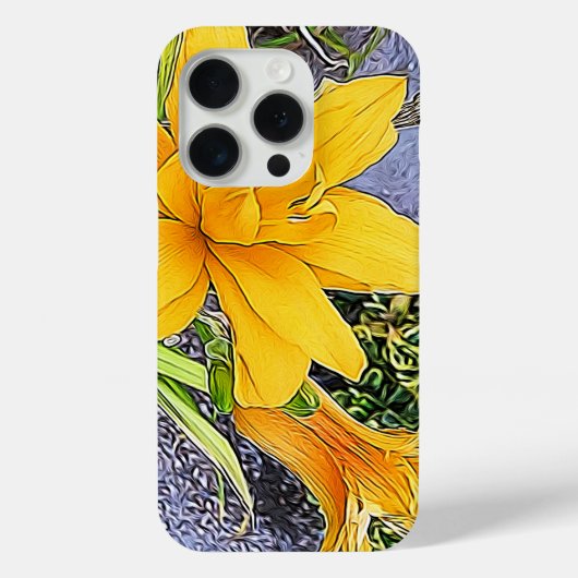 Coques Case-Mate iPhone Fille Jaune doré jour Fleur et Boud Artwork (Verso)
