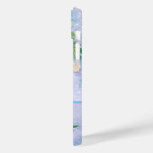 Coques Case-Mate iPhone Fille Lavande Bleu Aquarelle Nom Floral Initial (Verso / Gauche)