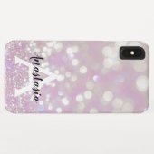 Coques Case-Mate iPhone Fille Lilac Shimmer Parties scintillant Étincelles (Dos (Horizontal))