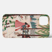 Coques Case-Mate iPhone Fille mignonne sur balançoire Rose Vert Illustré  (Verso (horizontal))