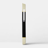 Coques Case-Mate iPhone Fille moderne élégante, Noir, Crème, Talon Fleur (Verso / Gauche)